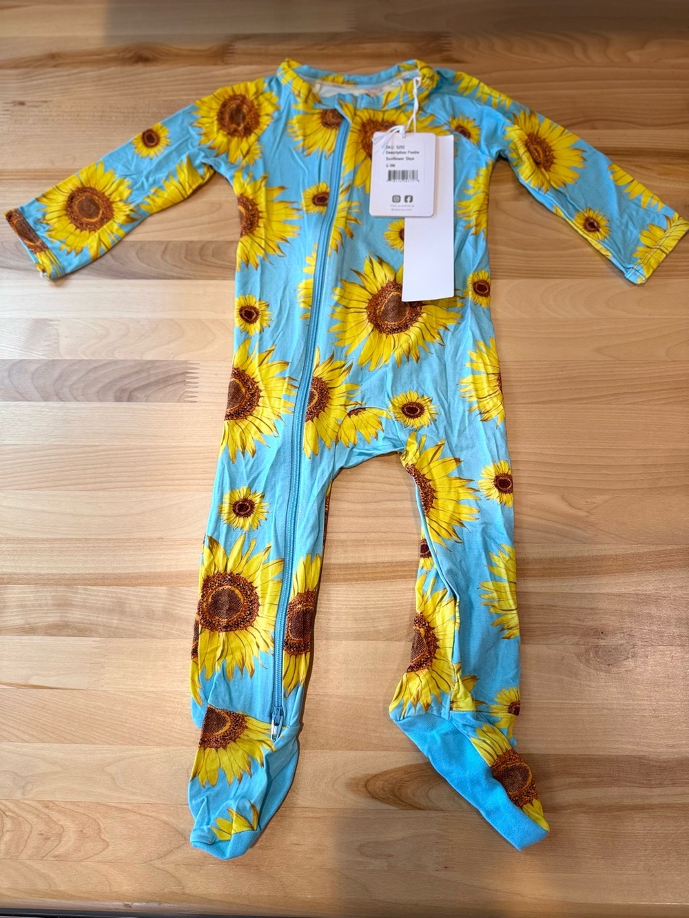 NWT Bestaroo Sunflower Footie Sleeper 6-9mo
